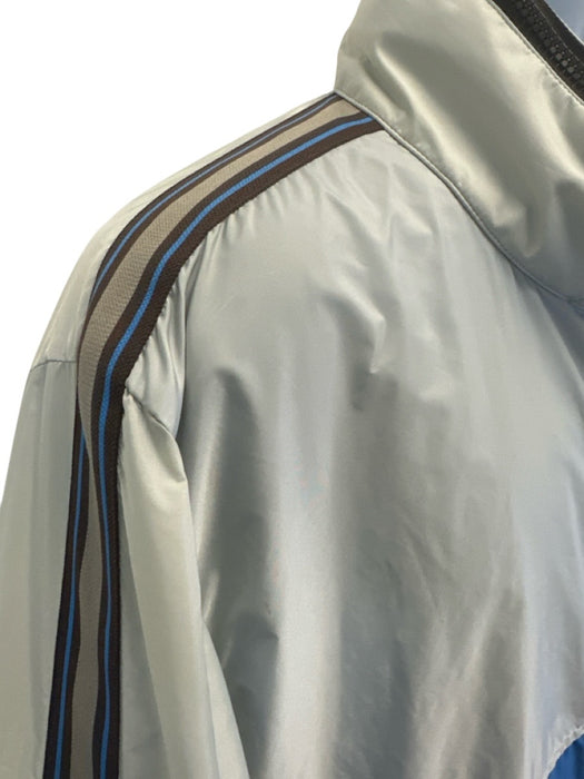 Moncler NWT Size 5 Gray & Blue Synthetic Solid Windbreaker Men's Jacket Gray & Blue / 5
