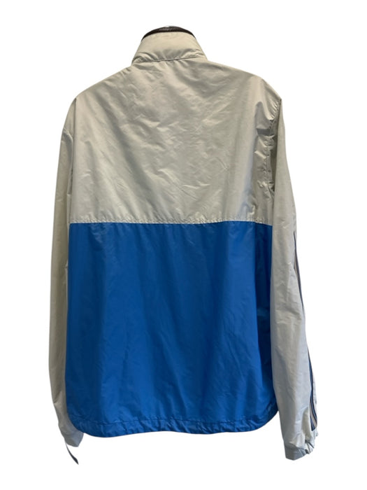 Moncler NWT Size 5 Gray & Blue Synthetic Solid Windbreaker Men's Jacket Gray & Blue / 5