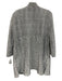 Connie Roberson Size L Silver Silk Open Front Metallic Top Silver / L