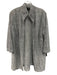 Connie Roberson Size L Silver Silk Open Front Metallic Top Silver / L