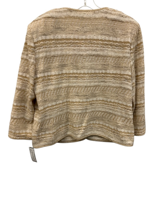 St. John Size 16 Butterscotch Wool, Rayon, & Cotton Hook & Eye Jacket Butterscotch / 16