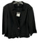 St. John Size 16 Black 1 Button Textured Jacket Black / 16
