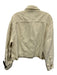 Vince Size L Butter Cream Cotton & Linen Collar Buttons Denim Jacket Butter Cream / L