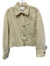 Vince Size L Butter Cream Cotton & Linen Collar Buttons Denim Jacket Butter Cream / L