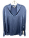 Vince Size XS Slate Blue Silk Long Sleeve Split V neckline Top Slate Blue / XS
