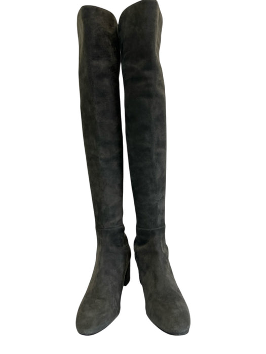 Stuart Weitzman Shoe Size 8 Gray Suede leather Stretch Panel Knee Boots Gray / 8