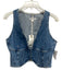 Good American Size 2/M Medium Wash Cotton Denim Sleeveless Hook & Eye corset Top Medium Wash / 2/M