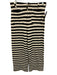 Maeve Size 27 Cream & Black Cotton Blend Horizontal Stripes Scalloped Pants Cream & Black / 27
