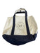 Doen Cream & Navy Canvas Color Block Logo Bag Cream & Navy / One Size