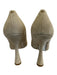 Sam Edelman Shoe Size 7 Beige Suede Pointed Toe Logo Mid Heel Pumps Beige / 7