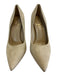 Sam Edelman Shoe Size 7 Beige Suede Pointed Toe Logo Mid Heel Pumps Beige / 7