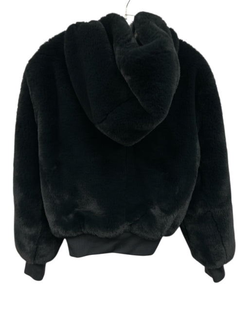 Geospirit Size 46 / L Dark Blue Polymide Faux Fur Zip Up Hood Jacket Dark Blue / 46 / L