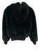 Geospirit Size 46 / L Dark Blue Polymide Faux Fur Zip Up Hood Jacket Dark Blue / 46 / L