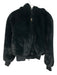 Geospirit Size 46 / L Dark Blue Polymide Faux Fur Zip Up Hood Jacket Dark Blue / 46 / L