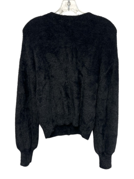 Z Supply Size S Black Nylon & Polyester Rib Knit Long Balloon Sleeve Sweater Black / S