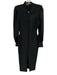 Karen Millen Size XS Black Recycled Polyester Chiffon Long Sleeve Dress Black / XS