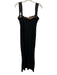 Sky To Moon Size M Black Nylon Blend Lace Overlay Sleeveless Satin Trim Dress Black / M