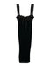 Sky To Moon Size M Black Nylon Blend Lace Overlay Sleeveless Satin Trim Dress Black / M