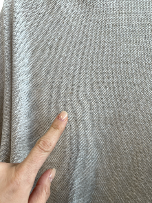 Eileen Fisher Size XL Oatmeal Organic Linen Half Sleeve Open Front Cardigan Oatmeal / XL