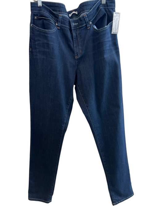 Eileen Fisher Size 16 Dark denim Cotton Blend 5 Pocket Zip Fly Jeans Dark denim / 16