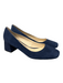 Karl Lagerfeld Shoe Size 8.5 Navy Blue Suede Square Toe Block Heel Pump Shoes Navy Blue / 8.5