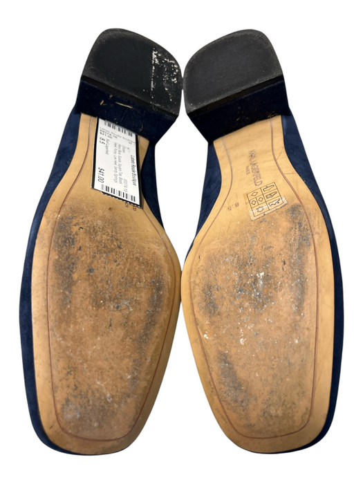 Karl Lagerfeld Shoe Size 8.5 Navy Blue Suede Square Toe Block Heel Pump Shoes Navy Blue / 8.5