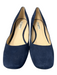 Karl Lagerfeld Shoe Size 8.5 Navy Blue Suede Square Toe Block Heel Pump Shoes Navy Blue / 8.5