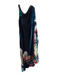 Camilla Size L/XL Black & Multi Silk Floral One Shoulder Sequin Detail Dress Black & Multi / L/XL