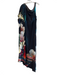 Camilla Size L/XL Black & Multi Silk Floral One Shoulder Sequin Detail Dress Black & Multi / L/XL