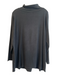 Eileen Fisher Size Large Black Tencel Blend Turtle Neck Long Sleeve Tunic Top Black / Large