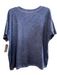 Eileen Fisher Size Large Navy Organic Cotton Short Sleeve Crew Neck T Shirt Top Navy / Large