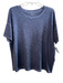 Eileen Fisher Size Large Navy Organic Cotton Short Sleeve Crew Neck T Shirt Top Navy / Large