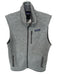 Patagonia Size S Grey Polyester Heathered Fleece Lined Zip Up Pockets Vest Grey / S