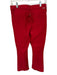 Mother Size 29 Red Cotton Blend High Waist Zip Fly Mini Flare Pockets Pant Set Red / 29