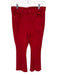 Mother Size 29 Red Cotton Blend High Waist Zip Fly Mini Flare Pockets Pant Set Red / 29