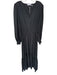 Ramy Brook Size M Black Polyester metallic dots Sinched Waist V Neck Maxi Dress Black / M