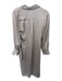 Jason Wu Size M Champagne Polyester Wrap Long Sleeve Collar Maxi Dress Champagne / M