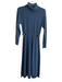 Derek Lam 10 Crosby Size S/P Blue Wool Turtle Neck Long Sleeve Dress Blue / S/P