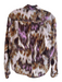 No Brand Size 36 Purple & Multi Cotton Tie Dye Button Down Long Sleeve Skirt Set Purple & Multi / 36