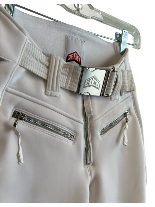 Jet Set White & Silver Polyamide Stars Zip Pockets Front Zipper Ski Wear White & Silver / 0