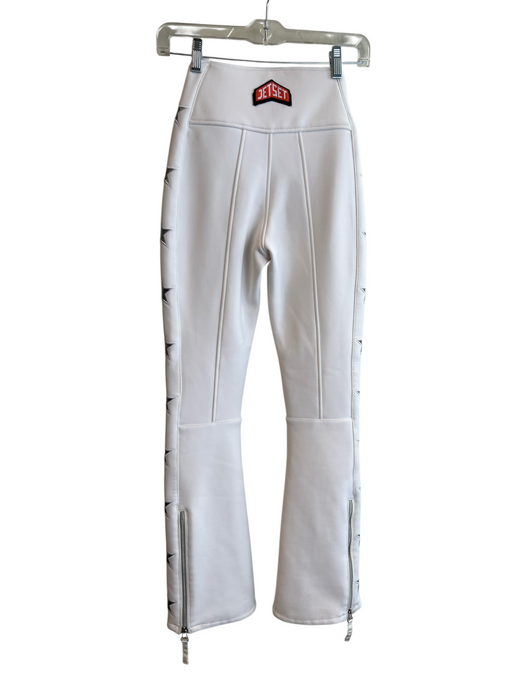 Jet Set White & Silver Polyamide Stars Zip Pockets Front Zipper Ski Wear White & Silver / 0