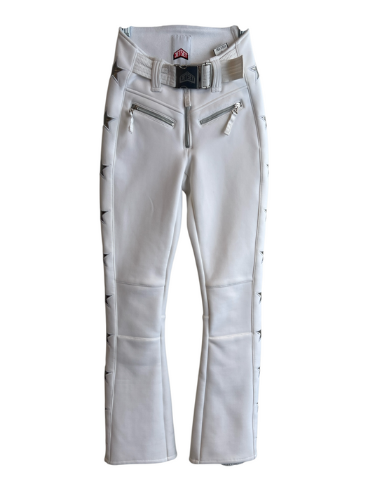 Jet Set White & Silver Polyamide Stars Zip Pockets Front Zipper Ski Wear White & Silver / 0