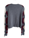 Maje Size 2 Gray & multi Wool Blend Argyle Rhinestone Detail Long Sleeve Sweater Gray & multi / 2