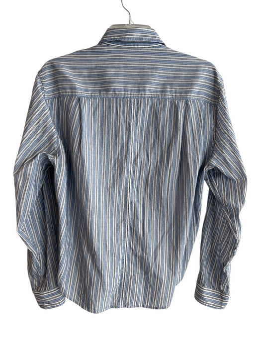 Marant Etoile Size 34 Blue & White No Fabric Tag Striped Long Sleeve Top Blue & White / 34