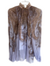 Zimmermann Size 1 Blue & Multi Silk Long Sleeve Paisley Print Ruffle collar Top Blue & Multi / 1