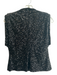 Zara Size Medium Black No Fabric Tag Lined High Neck Sequins Back Zip Top Black / Medium