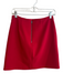 Alice & Olivia Size Est Small Red Acetate Blend Back Zip Ruched Side Skirt Red / Est Small
