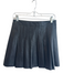 Aqua Size Medium Black Cotton & Polyurethane Pleats Side Zip Mini Skirt Black / Medium