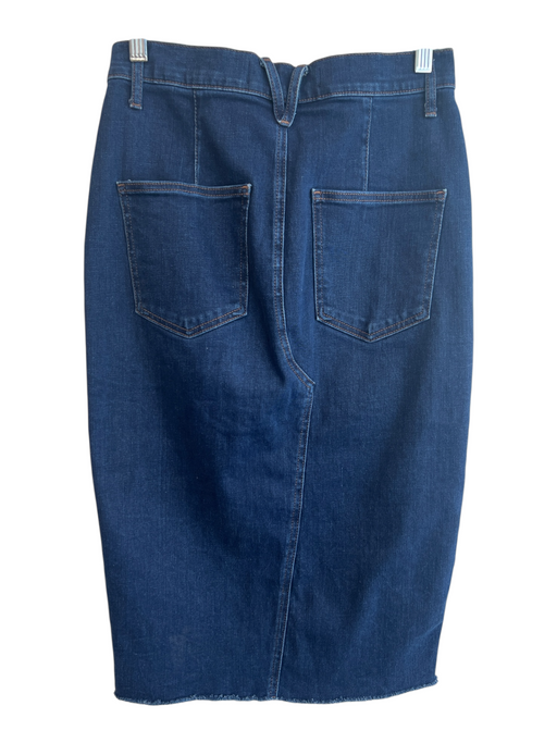 Veronica Beard Size 4 Dark denim Cotton Blend 5 Pocket Zip Fly Front Slit Skirt Dark denim / 4