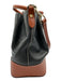 Dooney & Bourke Black & Brown Leather Pebbled Top Handles Bag Black & Brown